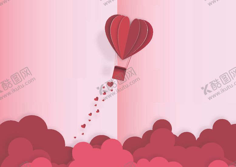 编号：86040906180339379452【酷图网】源文件下载-爱心热气球