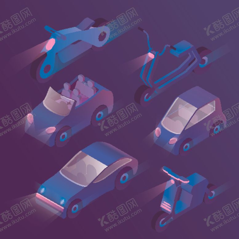 编号：18910006280841048169【酷图网】源文件下载-立体2.5D卡通特种车交通工具
