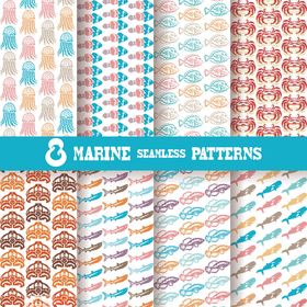 多样水彩手绘图案集合