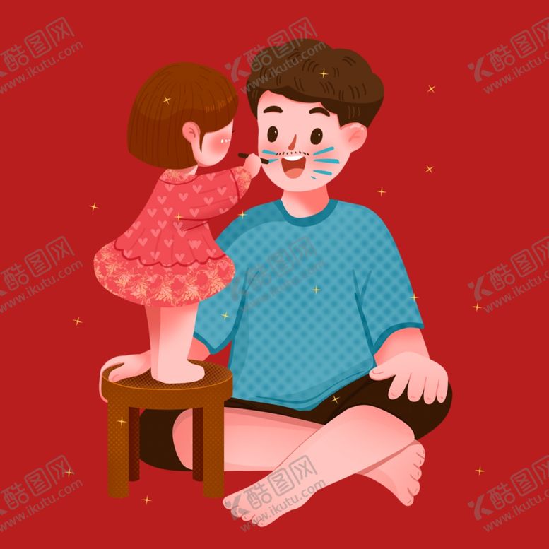 编号：62339001151358244492【酷图网】源文件下载-手绘亲子人物