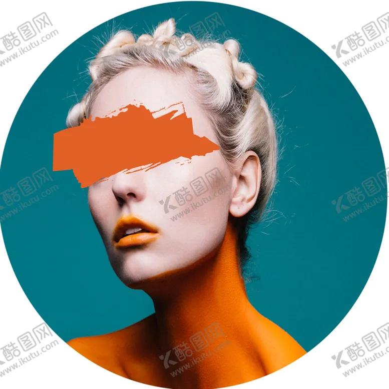 编号：59015301170545103688【酷图网】源文件下载-抽象人物圆形挂画装饰画
