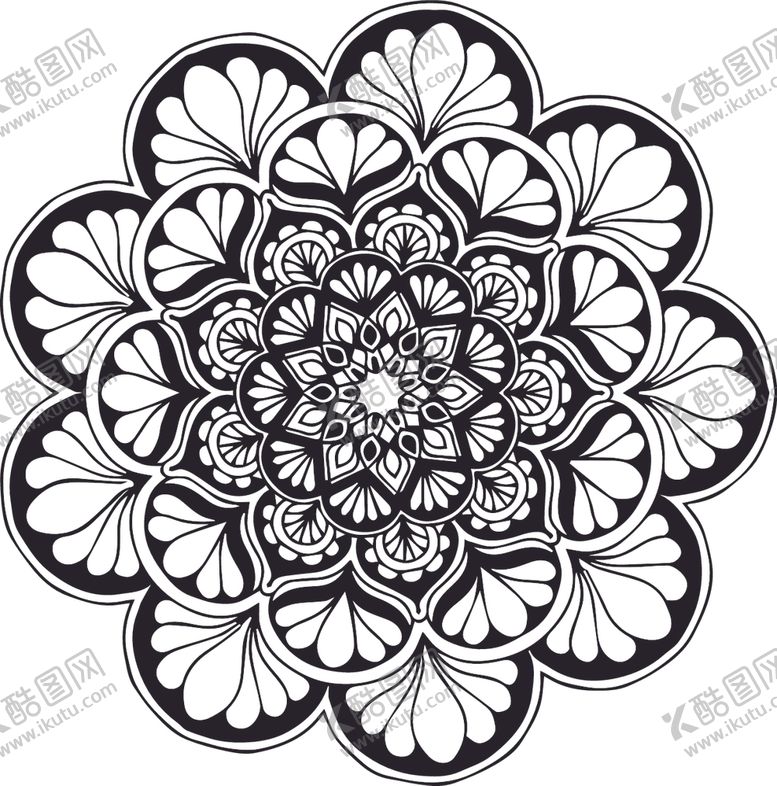 编号：24356409291613141733【酷图网】源文件下载-曼陀罗花纹