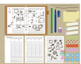 创意手账素材套装展示
