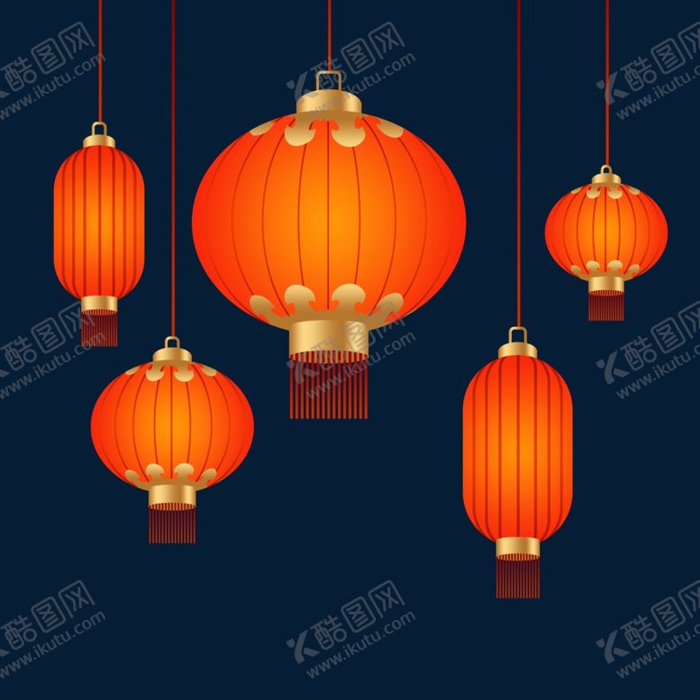 编号：95035805181351451968【酷图网】源文件下载-灯笼免抠元素设计元素