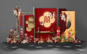 中式喜庆装饰场景布置