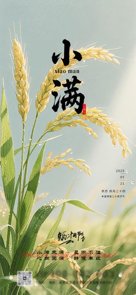 二十四节气小满宣传电商海报