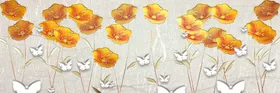 水彩花卉边夏天乱手绘