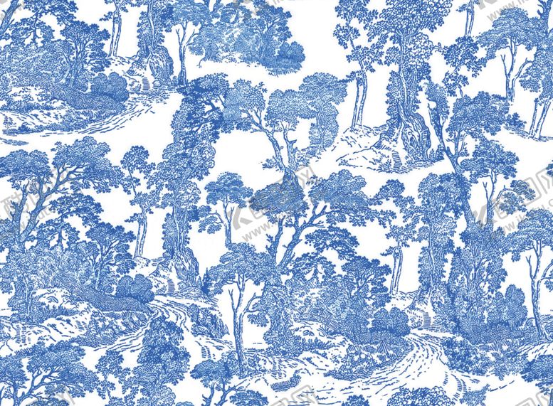 编号：52179304031749397533【酷图网】源文件下载-青花瓷上的山水人物图案