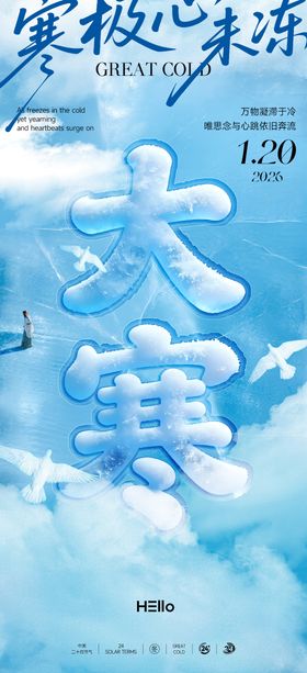 大寒节气海报