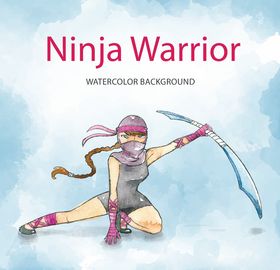 创意卡通女忍者