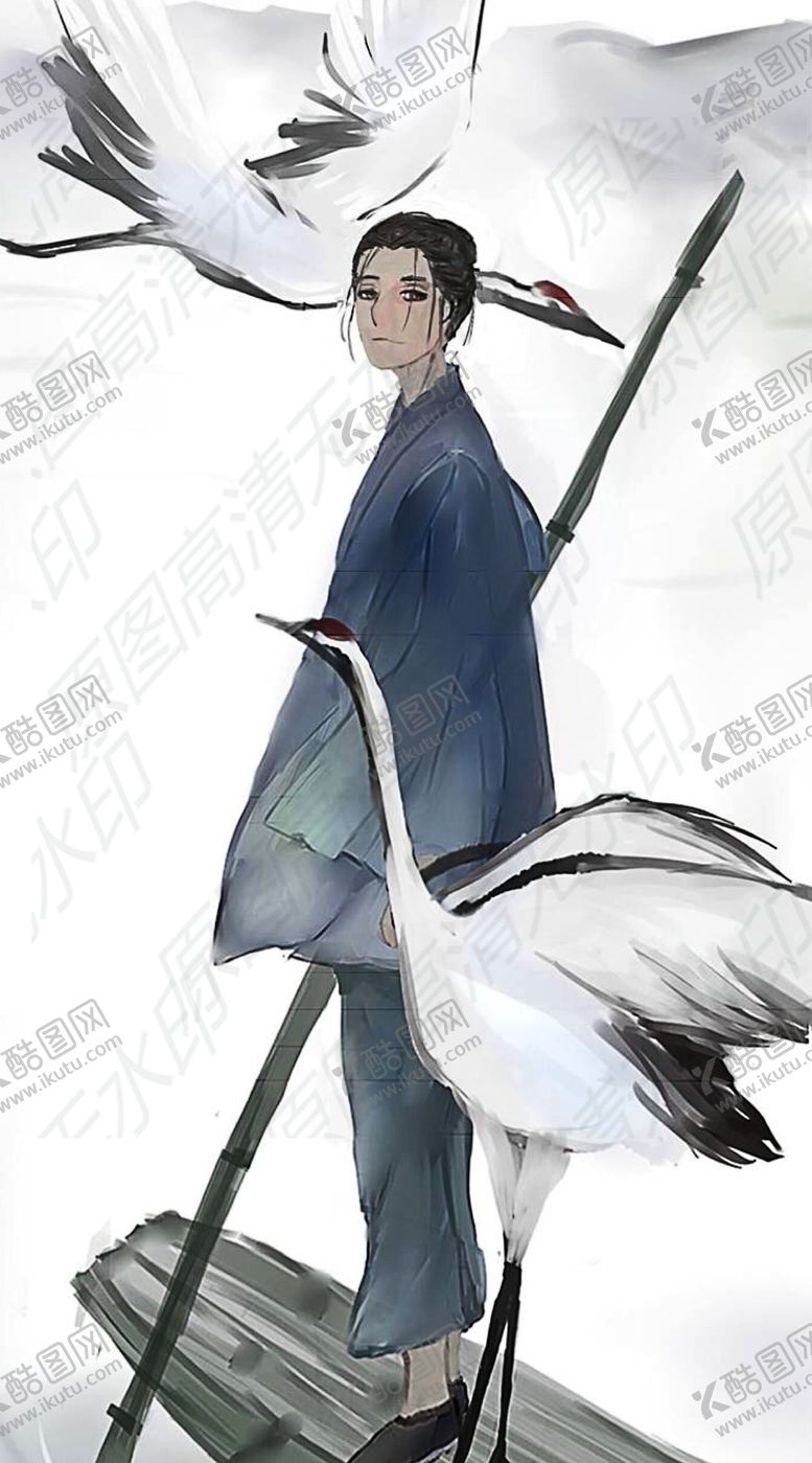 编号：26657009290627506317【酷图网】源文件下载-古风守鹤男子