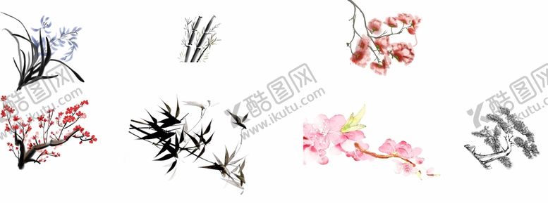编号：59134809170523090672【酷图网】源文件下载-花枝梅兰竹菊