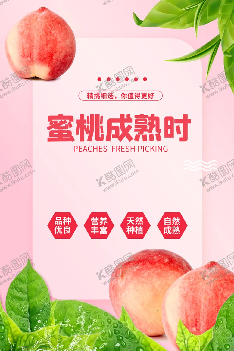 编号：65592310280436575351【酷图网】源文件下载-桃子海报 