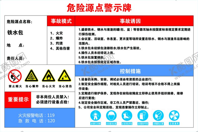编号：80369409290330335139【酷图网】源文件下载-危险源点警示牌