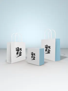 样机模板礼物袋礼品袋展示