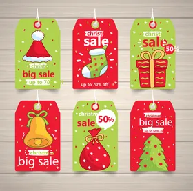 圣诞促销标签设计