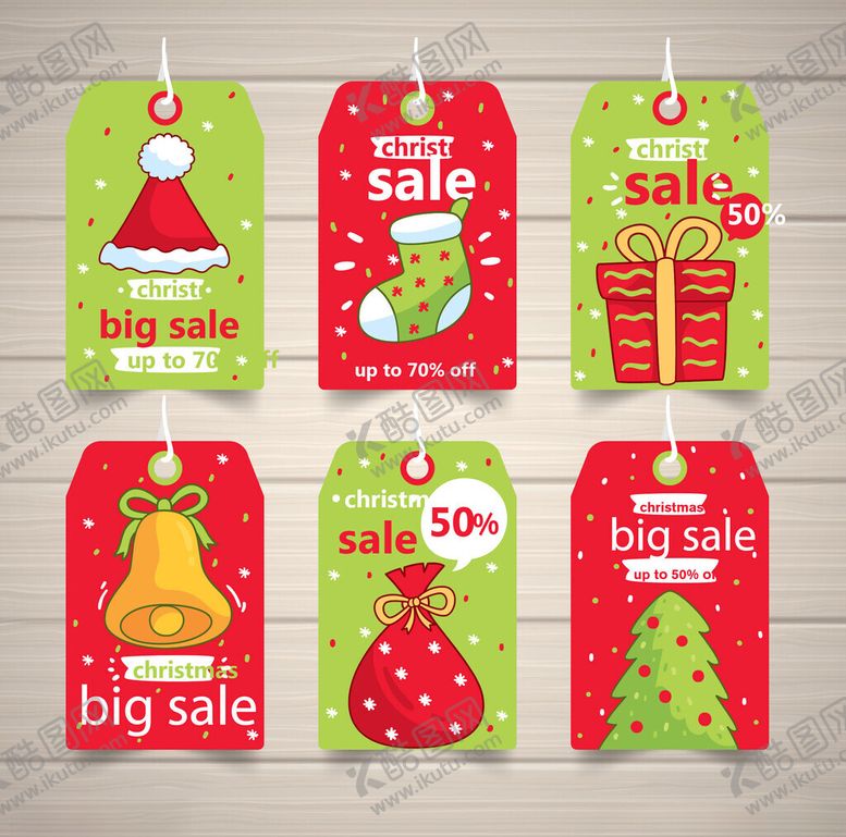 编号：26995111181524005640【酷图网】源文件下载-圣诞促销标签设计