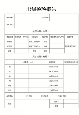 出货检验报告
