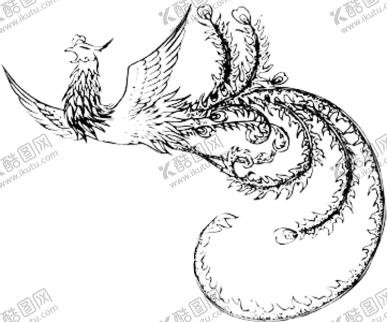 编号：77044805011757038698【酷图网】源文件下载-手绘水彩凤凰