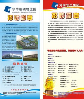 招聘展架华丰钢铁华丰钢铁标志