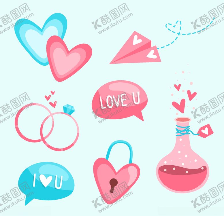 编号：49752209262213028838【酷图网】源文件下载-浪漫情人节元素