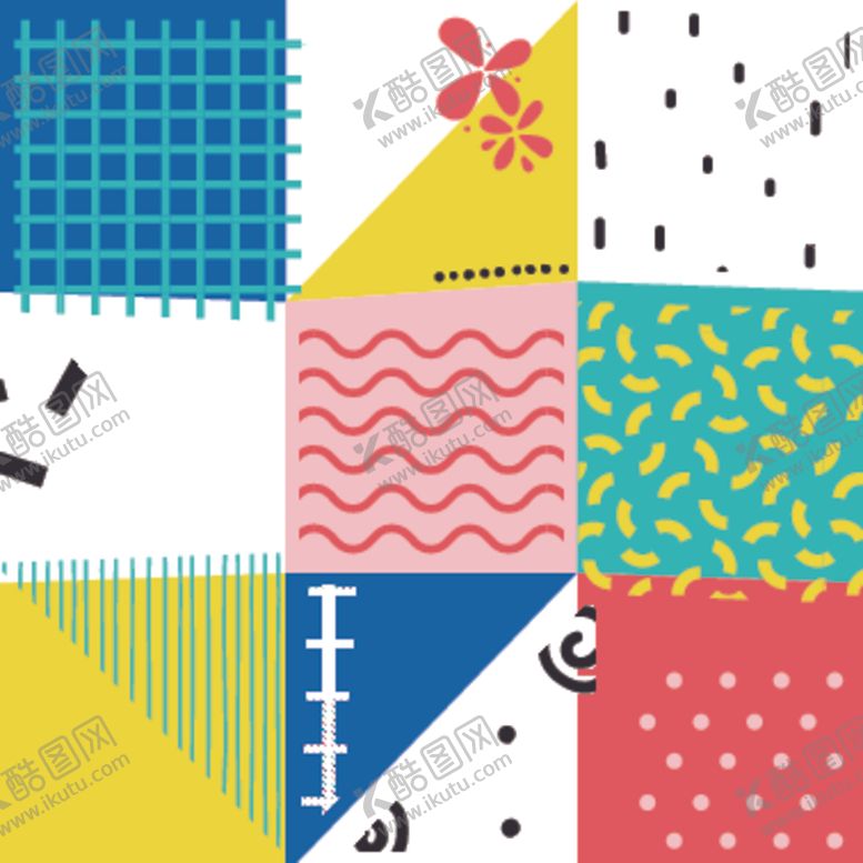 编号：32996109110115566250【酷图网】源文件下载-彩色拼接设计图案