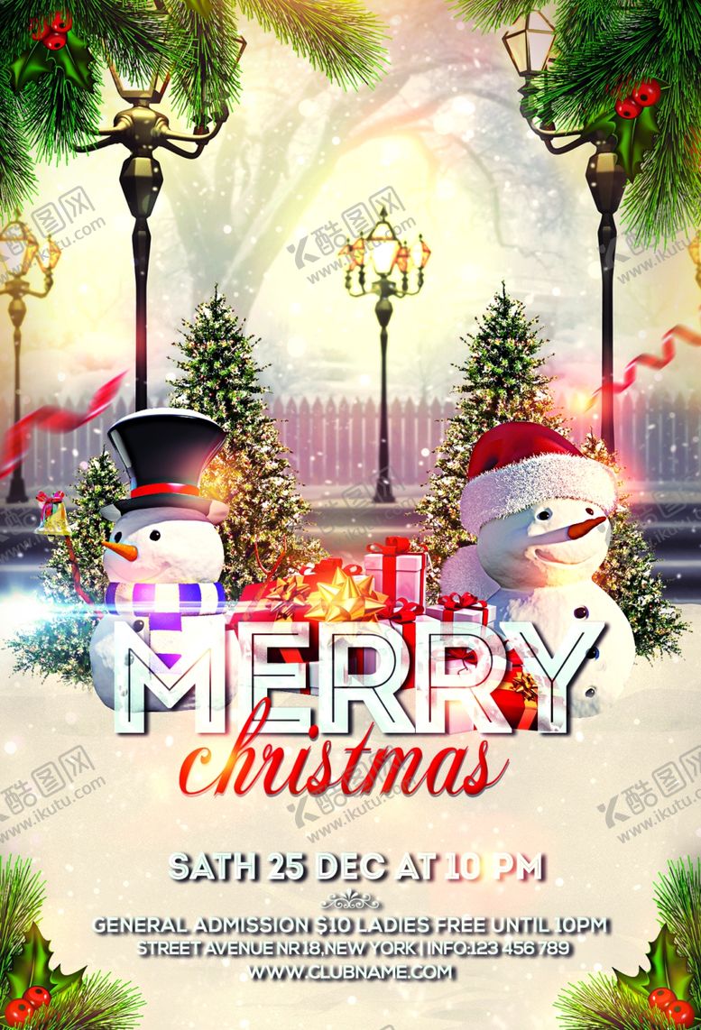 编号：23747210301407289312【酷图网】源文件下载-圣诞节海报