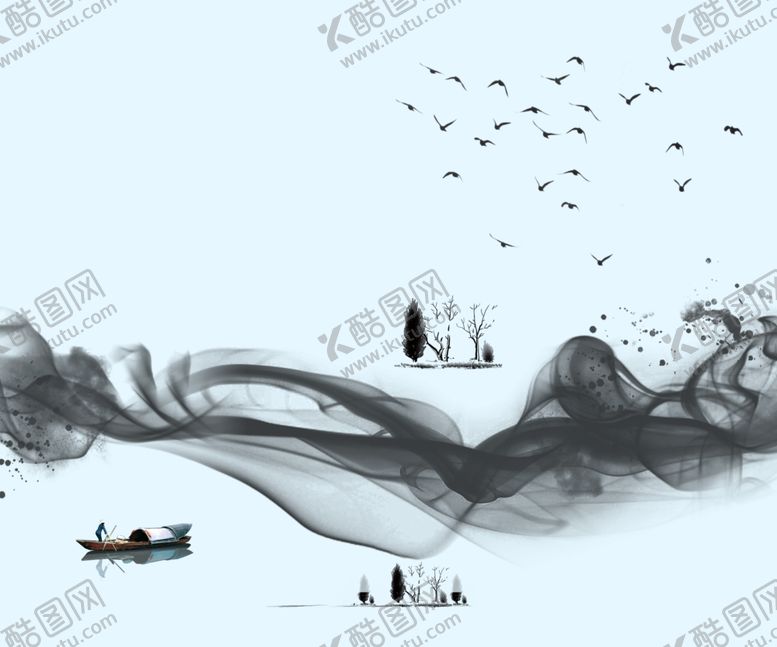 编号：10712110120842212694【酷图网】源文件下载-水墨山水