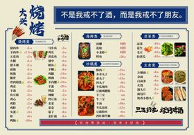 烧烤店菜单展示