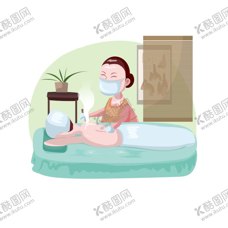 编号：75086802082133405462【酷图网】源文件下载-女人养生中医针灸传统文化场景