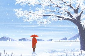 小雪插画