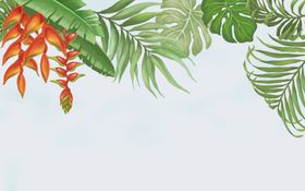 树叶绿叶背景墙