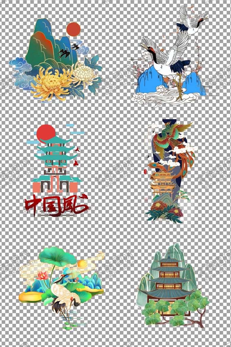编号：81227506280238444212【酷图网】源文件下载-国潮插画