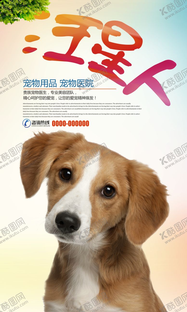 编号：54296809211809439441【酷图网】源文件下载-宠物汪星人海报设计