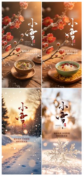 小雪系列节气海报