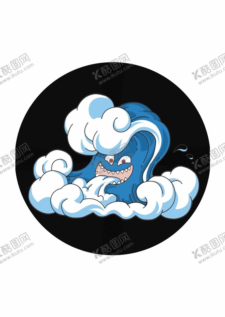 编号：37938701310957106168【酷图网】源文件下载-海浪卡通拟人