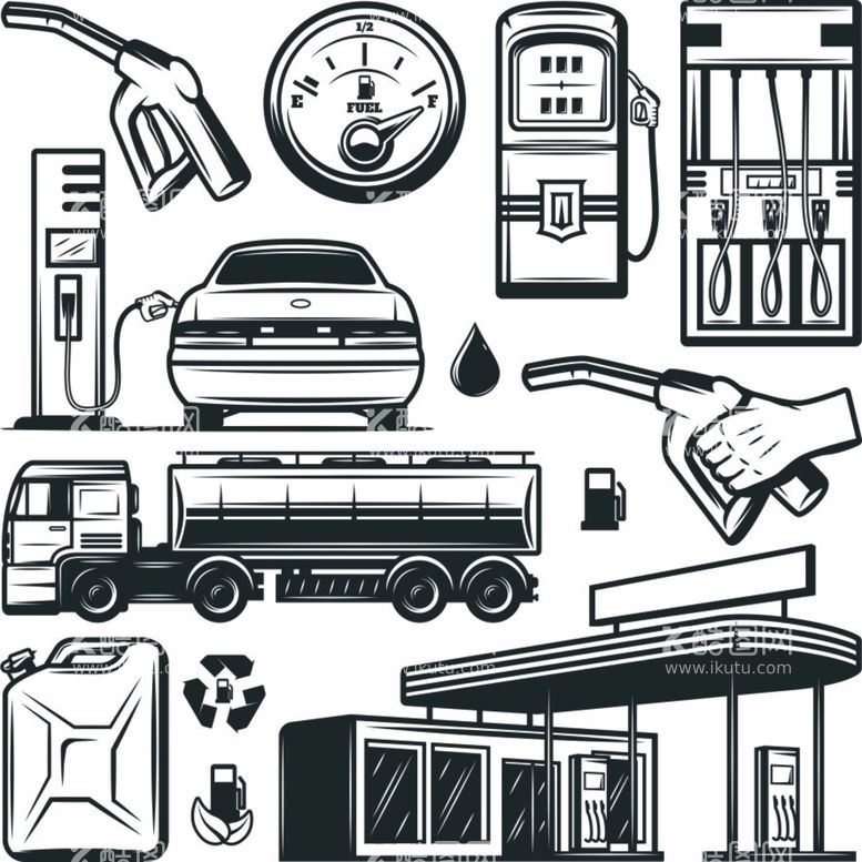 编号：61161511201516372537【酷图网】源文件下载-加油站 周边 矢量 CDR