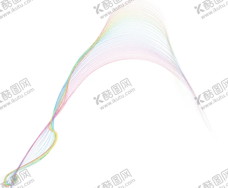 编号：43369401170050292094【酷图网】源文件下载-彩虹波浪线条图片