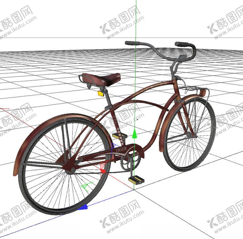 编号：62883402160314008804【酷图网】源文件下载-C4D模型自行车