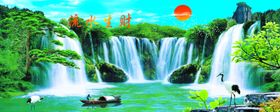 山水画水墨山水画意境山水画