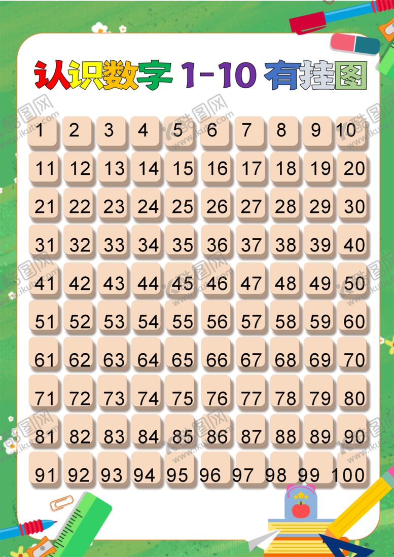 编号：47110210030034104285【酷图网】源文件下载-幼儿识字挂图