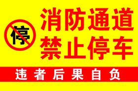 消防通道禁止停车后果自负