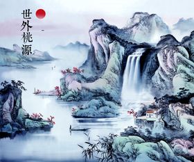 中国风水墨元素背景