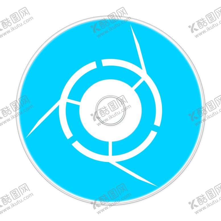 编号：67845110260544364715【酷图网】源文件下载-蓝色眼球仿生花纹CD唱片