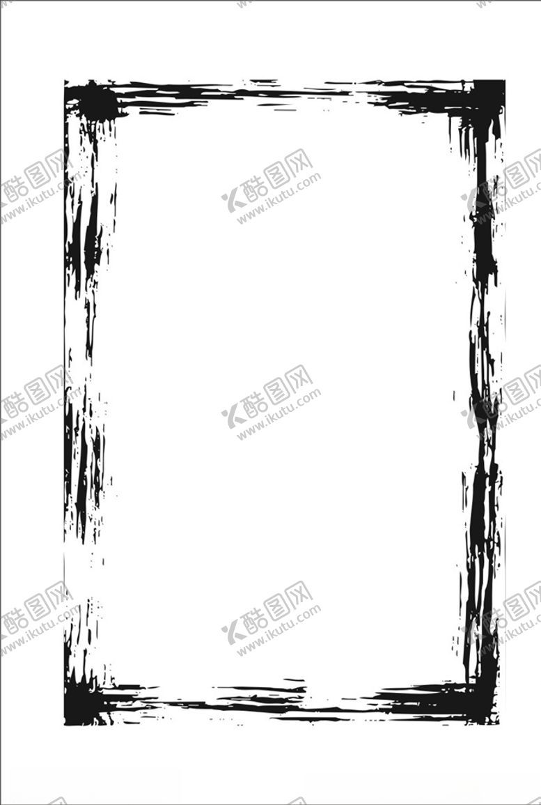 编号：37098304301106457366【酷图网】源文件下载-水墨相框边框