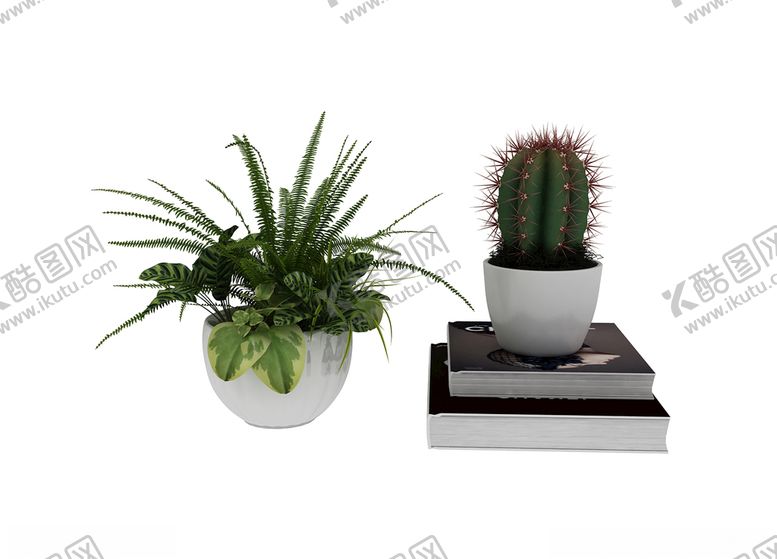 编号：13852209270115373219【酷图网】源文件下载-植物盆栽3d模型