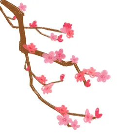 梅花桃花PNG卉广告设计兰竹菊腊