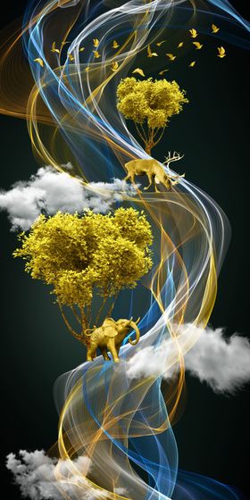 抽象山水画