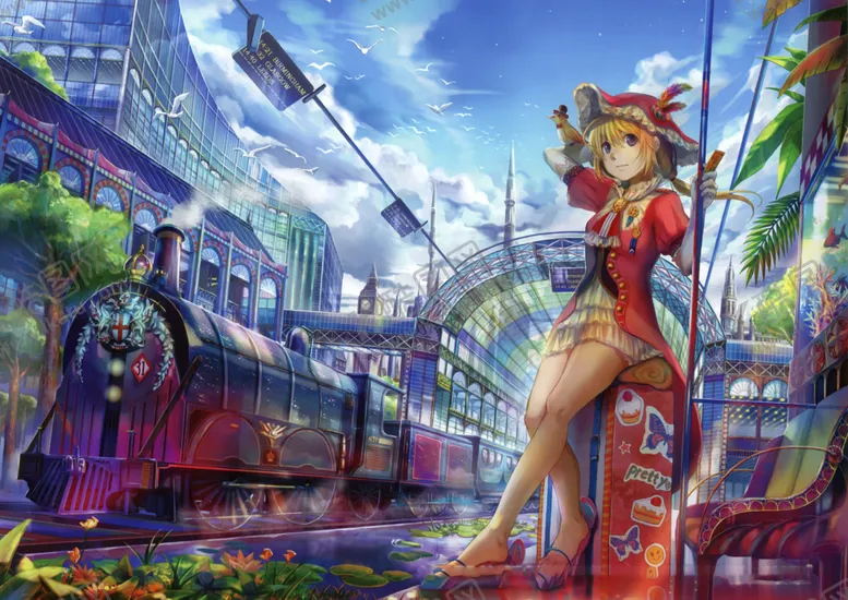 编号：79339609221532133330【酷图网】源文件下载-二次元美女手绘插画图片