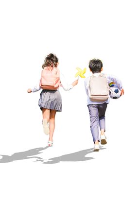 放学的小孩